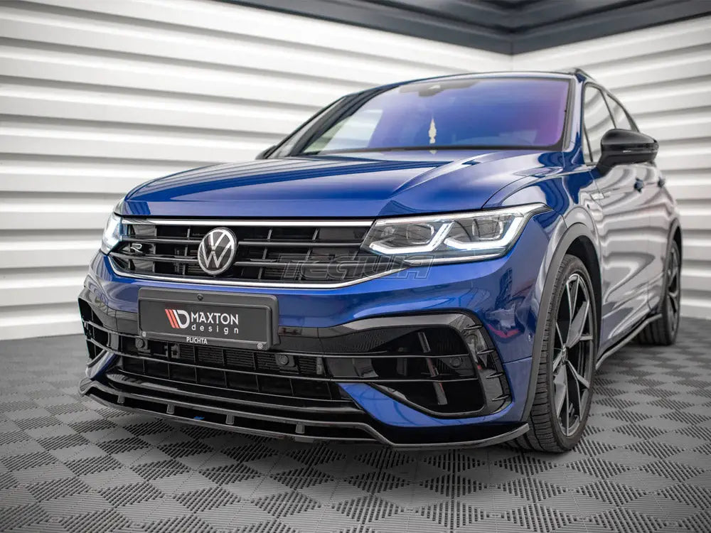 Maxton Design Front Splitter V.1 Volkswagen Tiguan R R-line MK2 Facelift 2020-