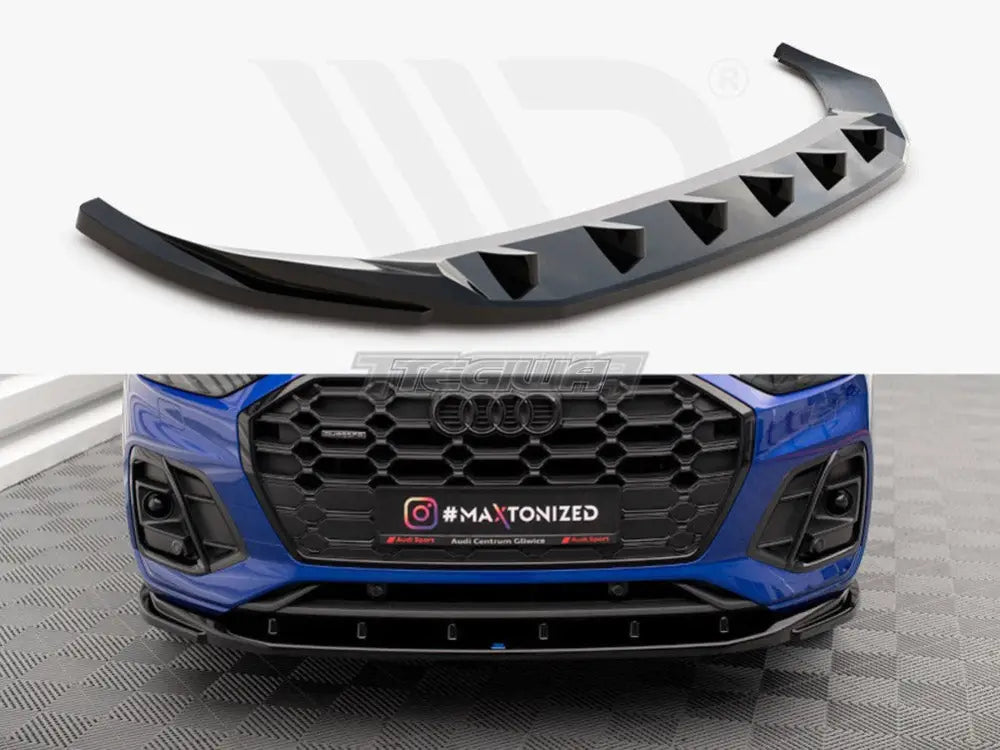 Maxton Design Front Splitter V.2 Audi SQ5 Q5 S-Line SUV Sportback Mk2 Facelift