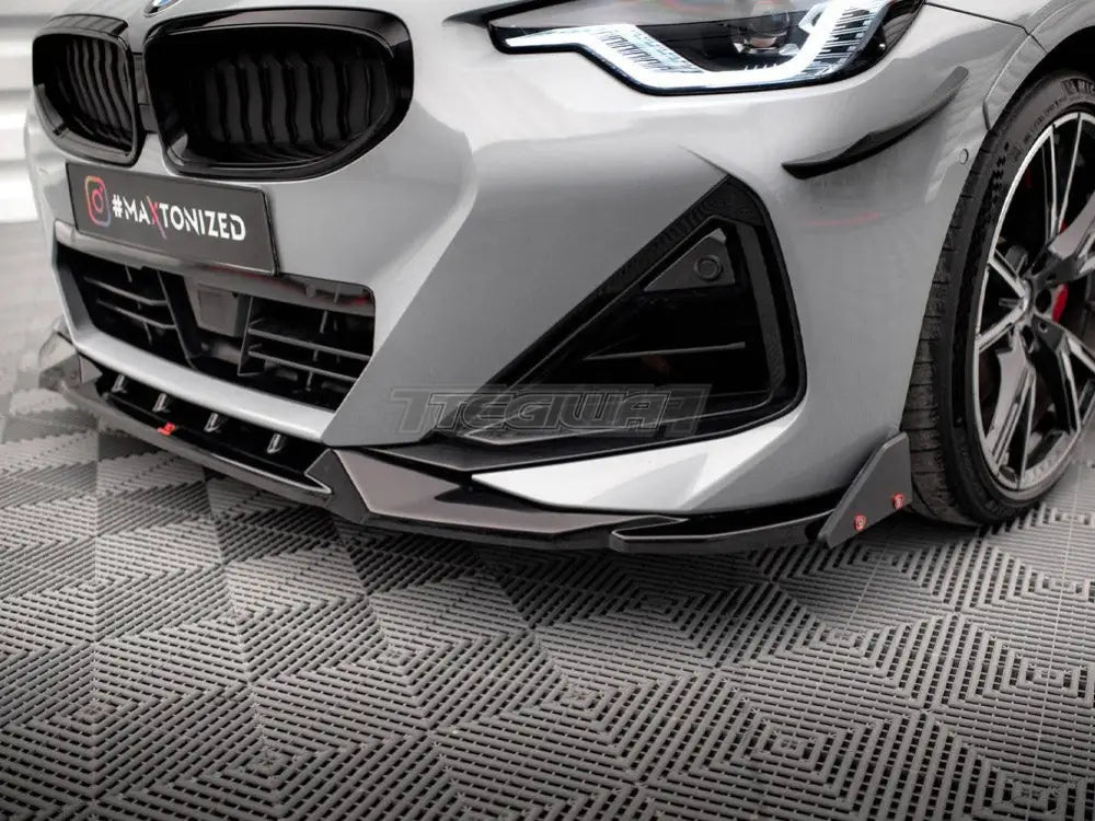 Maxton Design Front Splitter V.2 + Flaps BMW 2-Series Coupe M-Pack M240i G42