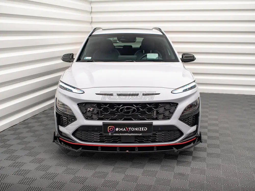 Maxton Design Front Splitter V.2 + Flaps Hyundai Kona N Mk1