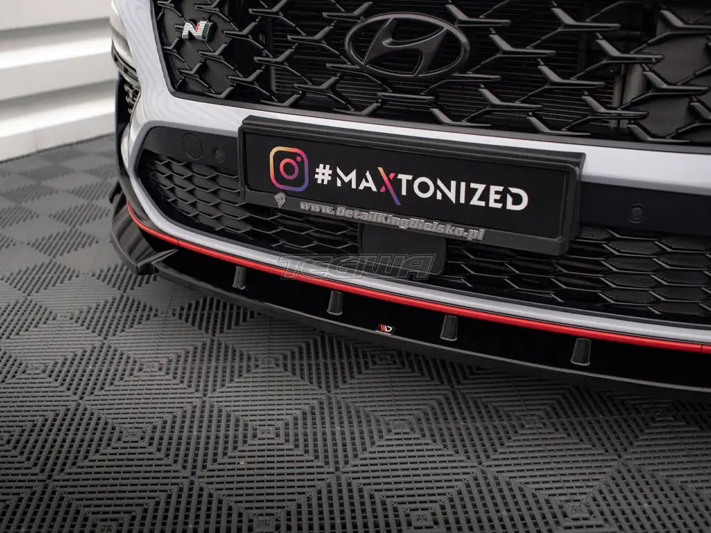 Maxton Design Front Splitter V.2 + Flaps Hyundai Kona N Mk1