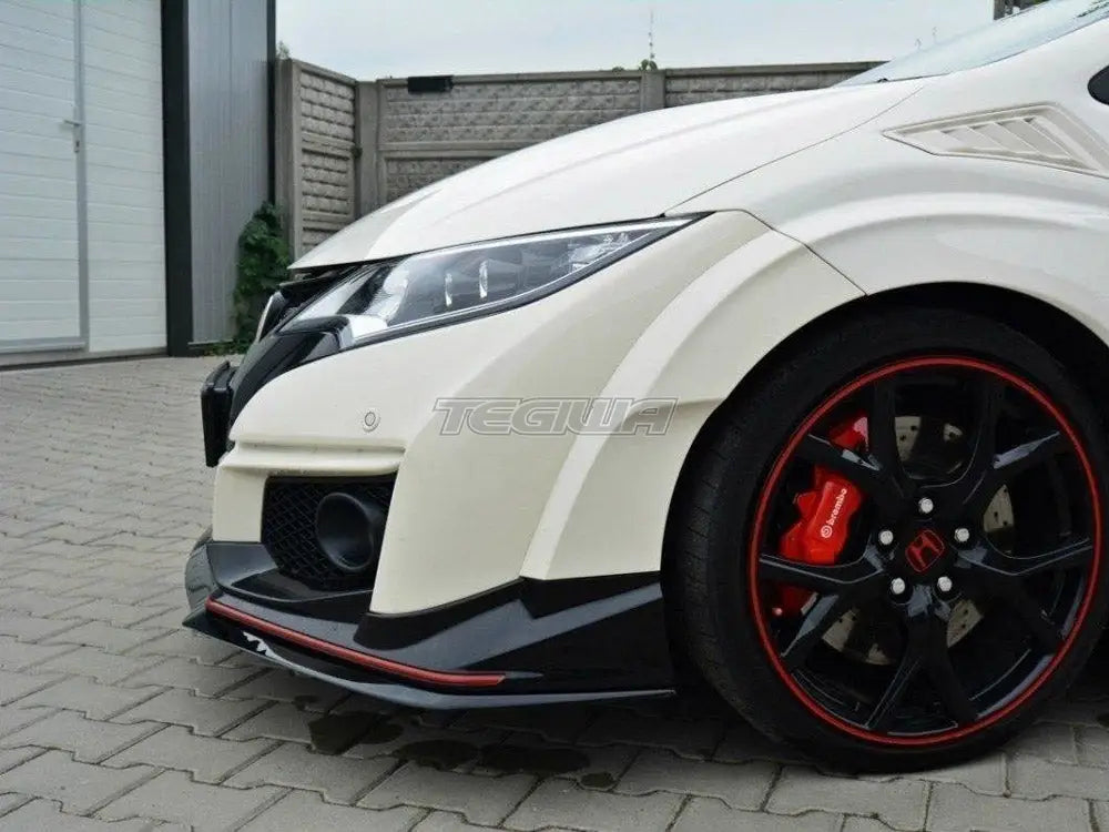 Maxton Design Front Splitter V.2 Honda Civic IX Type R 15-17