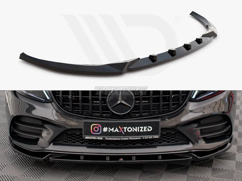 Maxton Design Front Splitter V.2 Mercedes C AMG Line C43 AMG Sedan Coupe W205 C205 Facelift