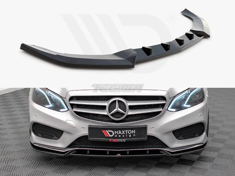 Maxton Design Front Splitter V.2 Mercedes E Amg-line Sedan W212 Facelift 12-16