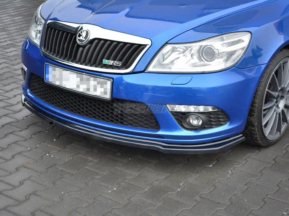 Maxton Design Front Splitter V.2 Skoda Octavia MK2 VRS Facelift 09-13