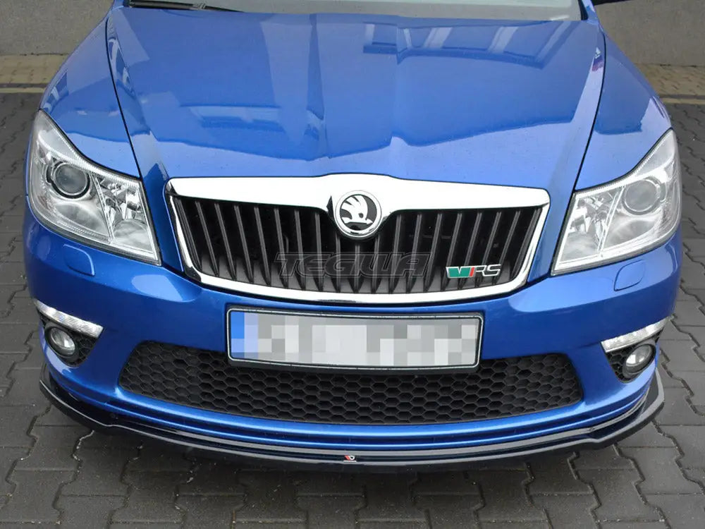 Maxton Design Front Splitter V.2 Skoda Octavia MK2 VRS Facelift 09-13