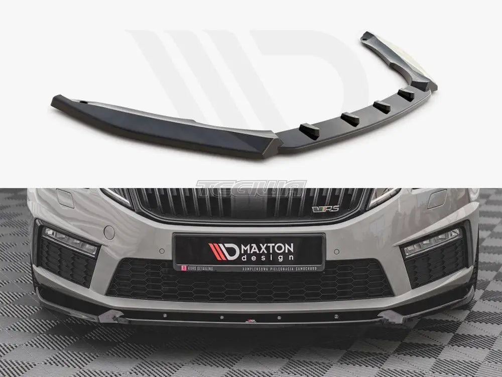 Maxton Design Front Splitter V.2 Skoda Octavia RS MK3 Facelift 16-19