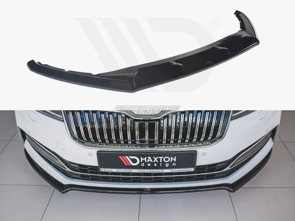 Maxton Design Front Splitter V.2 Skoda Superb MK3 FL 2019-