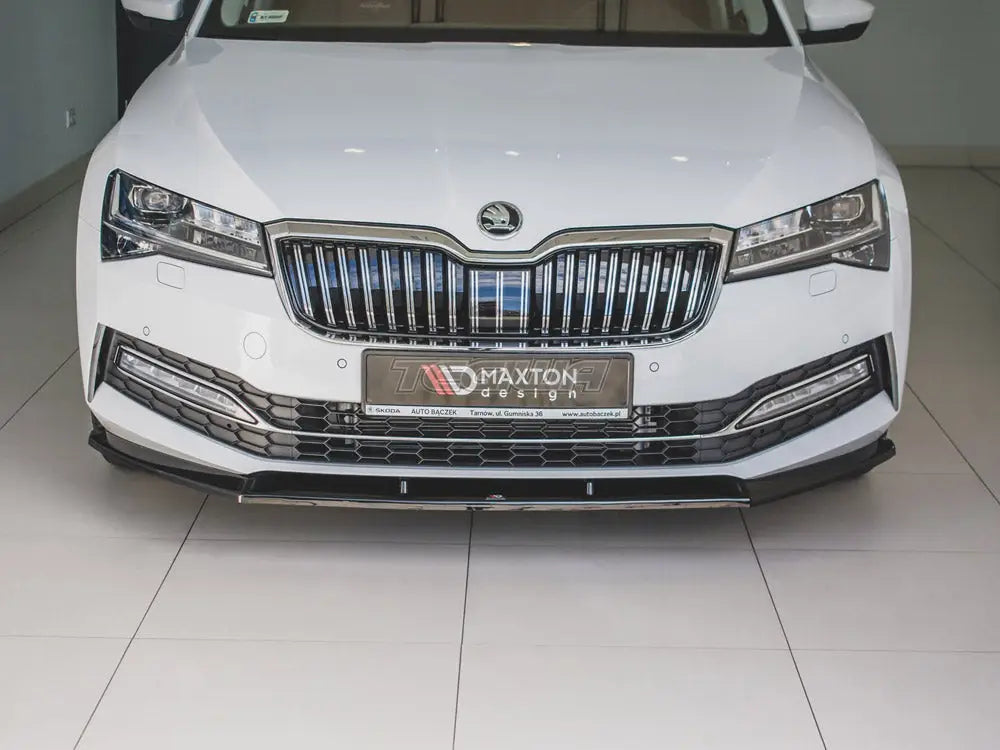 Maxton Design Front Splitter V.2 Skoda Superb MK3 FL 2019-