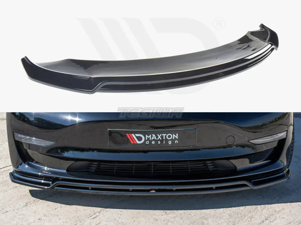 Maxton Design Front Splitter V.2 Tesla Model 3 2017-