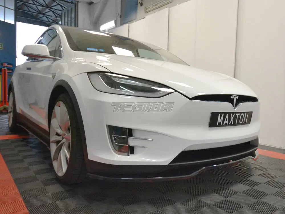 Maxton Design Front Splitter V.2 Tesla Model X 2015-