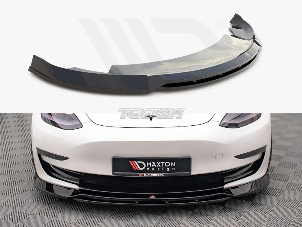 Maxton Design Front Splitter V.3 Tesla Model 3 2017-