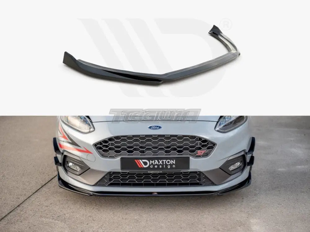 Maxton Design Front Splitter V.4 Ford Fiesta MK8 ST ST-Line 2017-