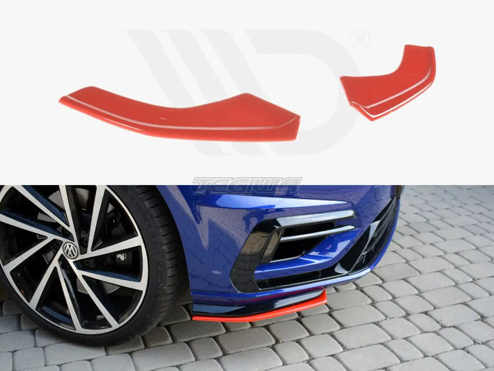 Maxton Design Front Splitter V.8 Volkswagen Golf 7 R Facelift 2017-UP