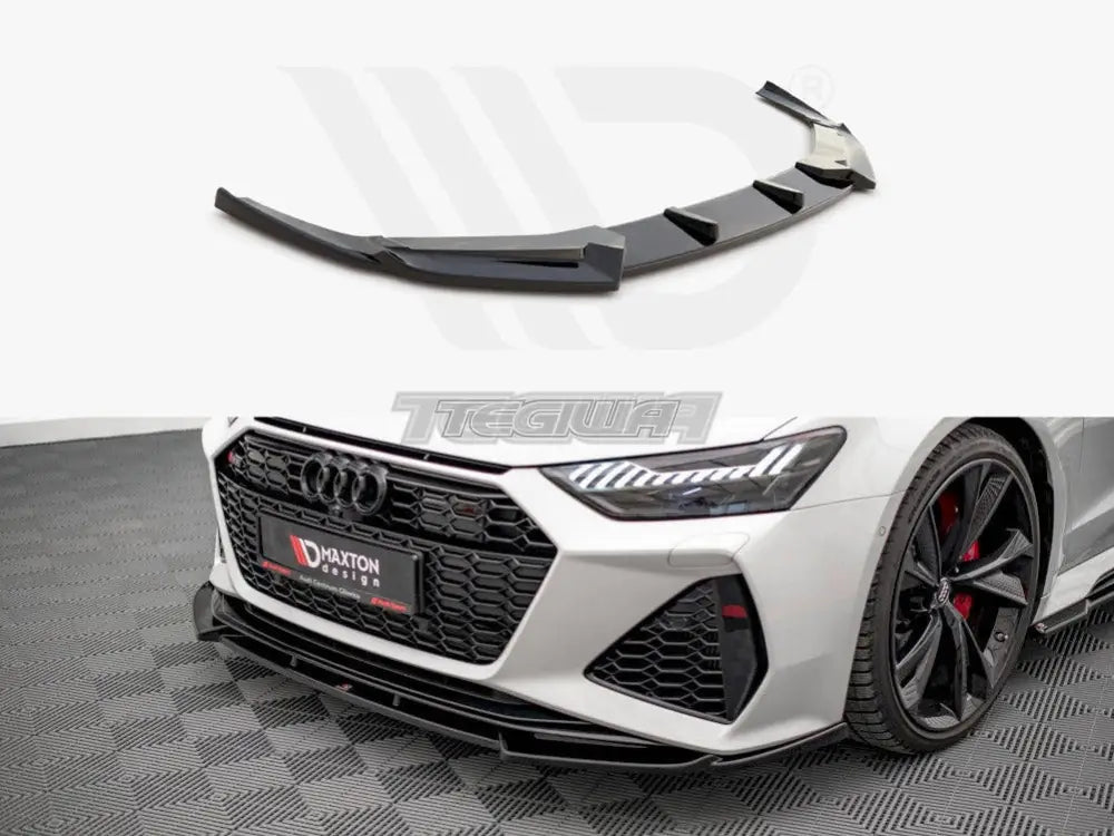 Maxton Design Front Splitter V1 Audi RS6 C8 RS7 C8 2019-