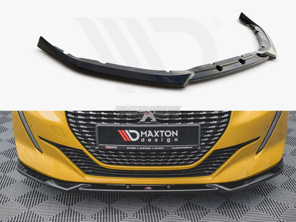 Maxton Design Front Splitter V2 Peugeot 208 MK2 2019-