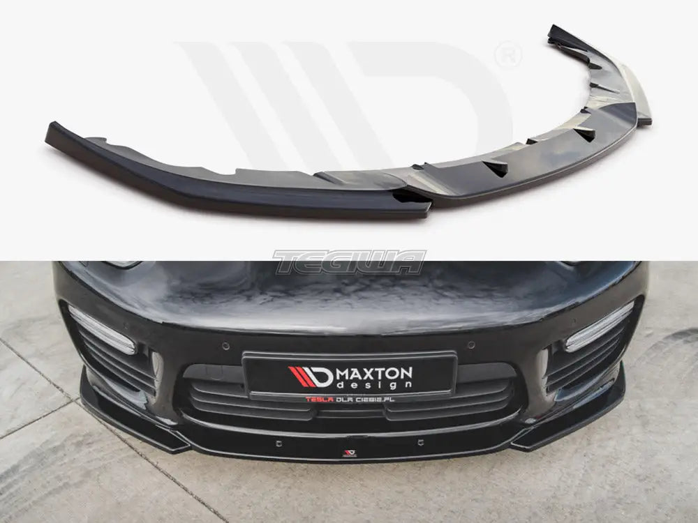 Maxton Design Front Splitter V2 Porsche Panamera Turbo 970 Facelift 13-16