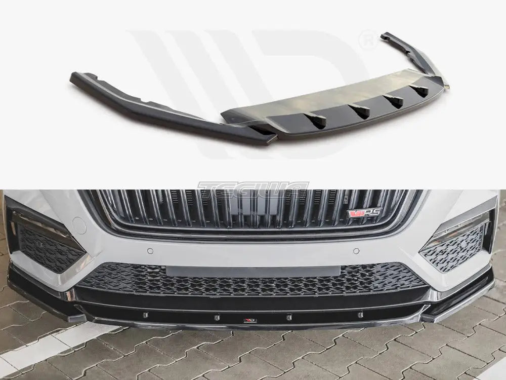 Maxton Design Front Splitter V3 Skoda Octavia RS MK4 2020-