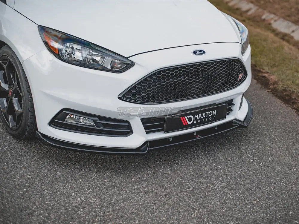 Maxton Design Front Splitter V4 Ford Focus ST MK3 Facelift 16-18