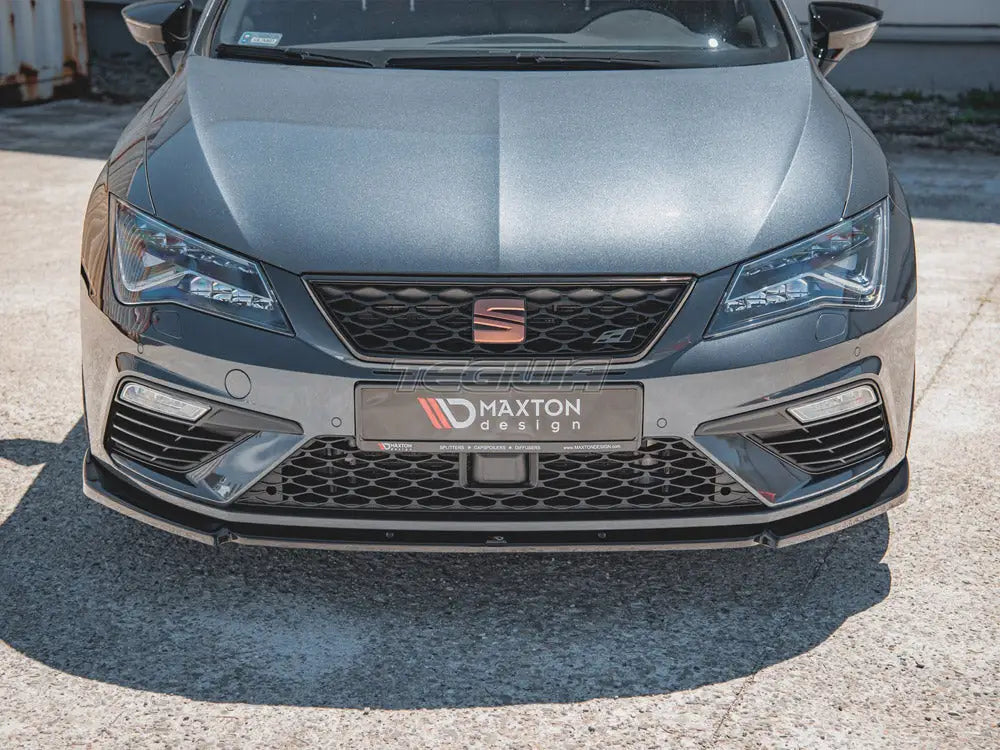 Maxton Design Front Splitter V6 Seat Leon Cupra FR MK3 Facelift 17-19