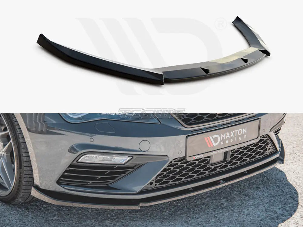 Maxton Design Front Splitter V6 Seat Leon Cupra FR MK3 Facelift 17-19