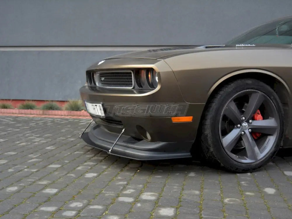 Maxton Design Hybrid Front Splitter V.1 Dodge Challenger 3RD-GEN. Phase-i SRT8 Coupe 2008-14