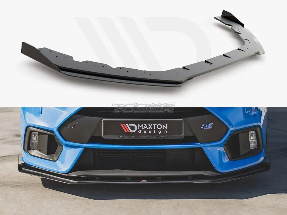 Maxton Design Racing Durability Front Splitter +flaps Ford Focus RS MK3 01-18