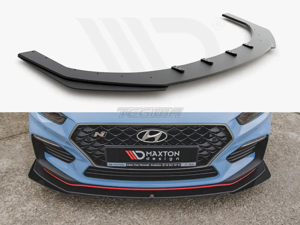 Maxton Design Racing Durability Front Splitter + Flaps Hyundai I30 N Mk3 Hatchback Fastback