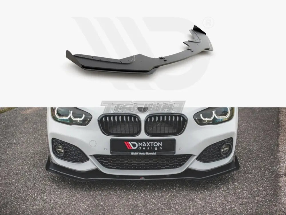 Maxton Design Racing Durability Front Splitter V3 +flaps BMW 1-Series F20 M-pack Facelift M140I 15-19