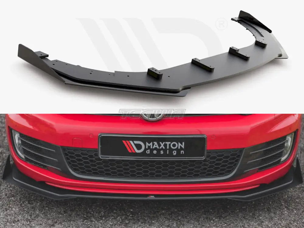 Maxton Design Racing Durability Front Splitter V3 +flaps Volkswagen Golf GTI MK6 09-12