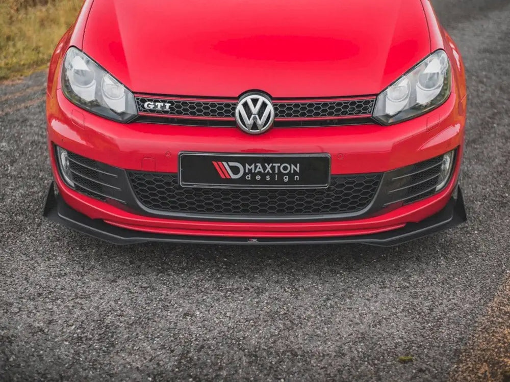 Maxton Design Racing Durability Front Splitter V3 +flaps Volkswagen Golf GTI MK6 09-12