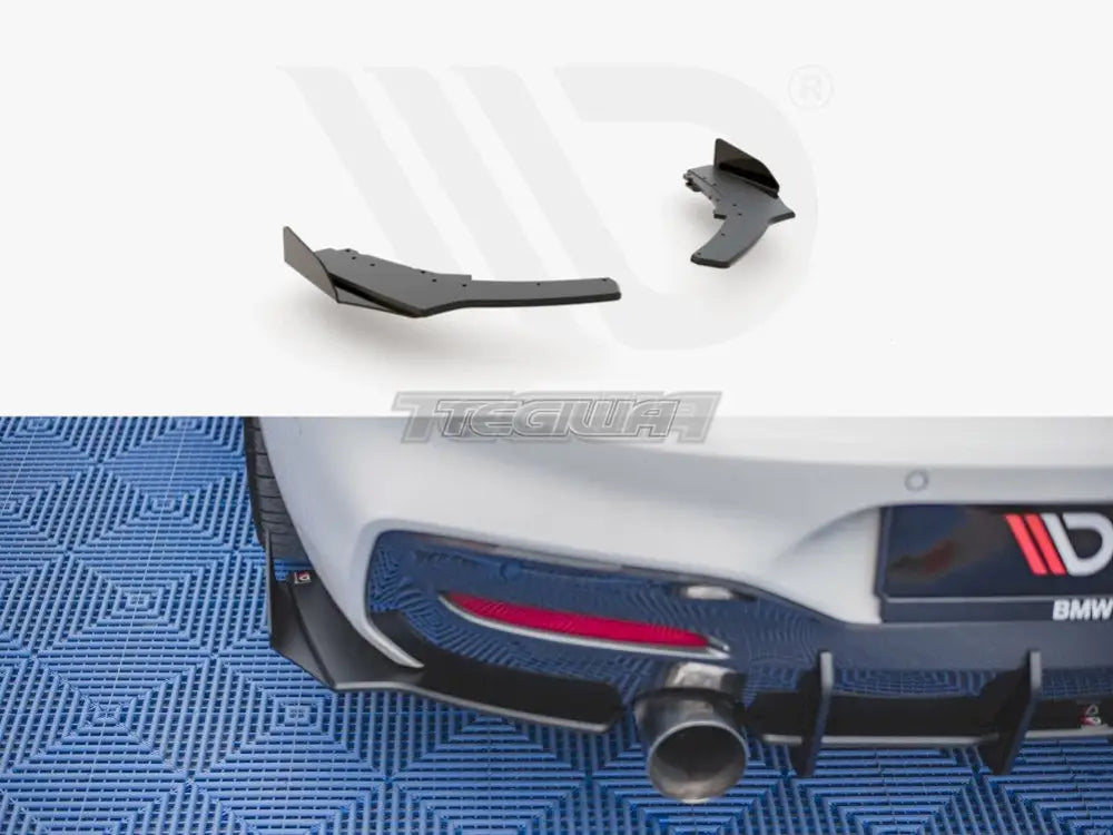 Maxton Design Racing Durability Rear Side Splitters V2 +flaps BMW 1-Series F20 M140I 15-19