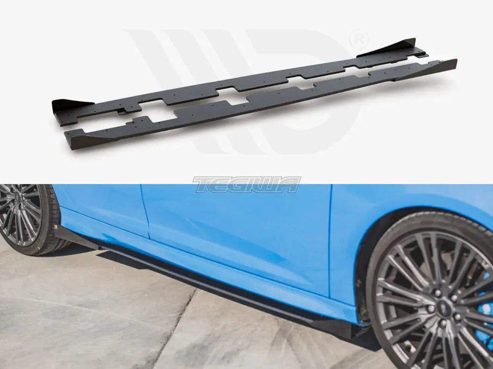 Maxton Design Racing Durability Side Skirts Diffusers +flaps Ford Focus RS MK3 01-18