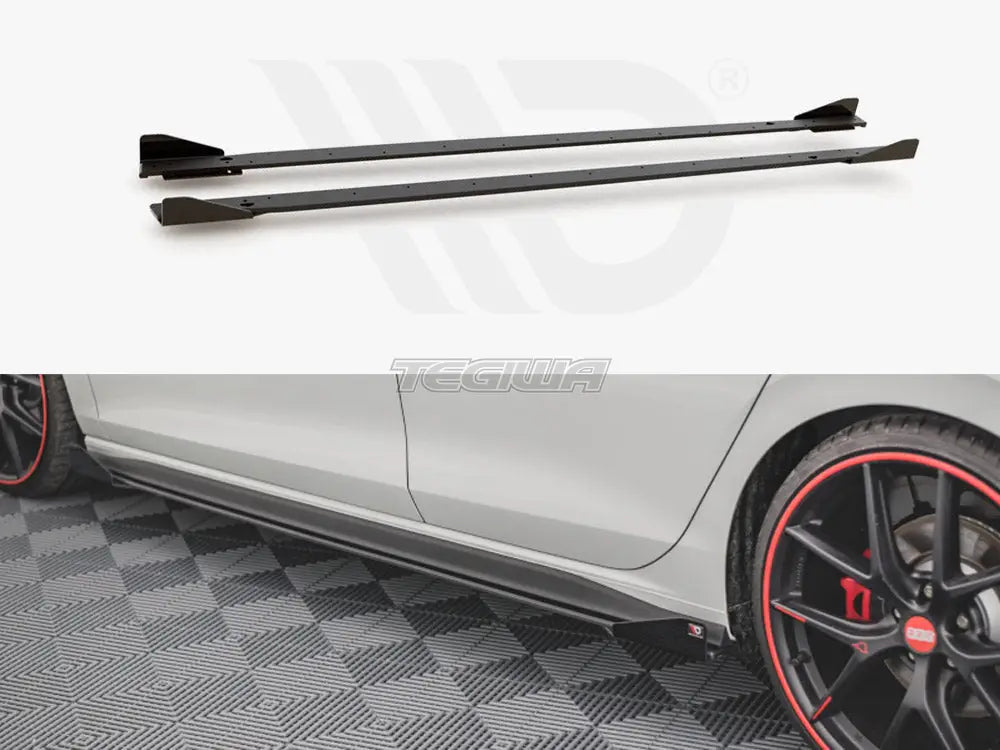 Maxton Design Racing Durability Side Skirts Diffusers +flaps Volkswagen Golf 8 GTI GTI Clubsport R-line 20-