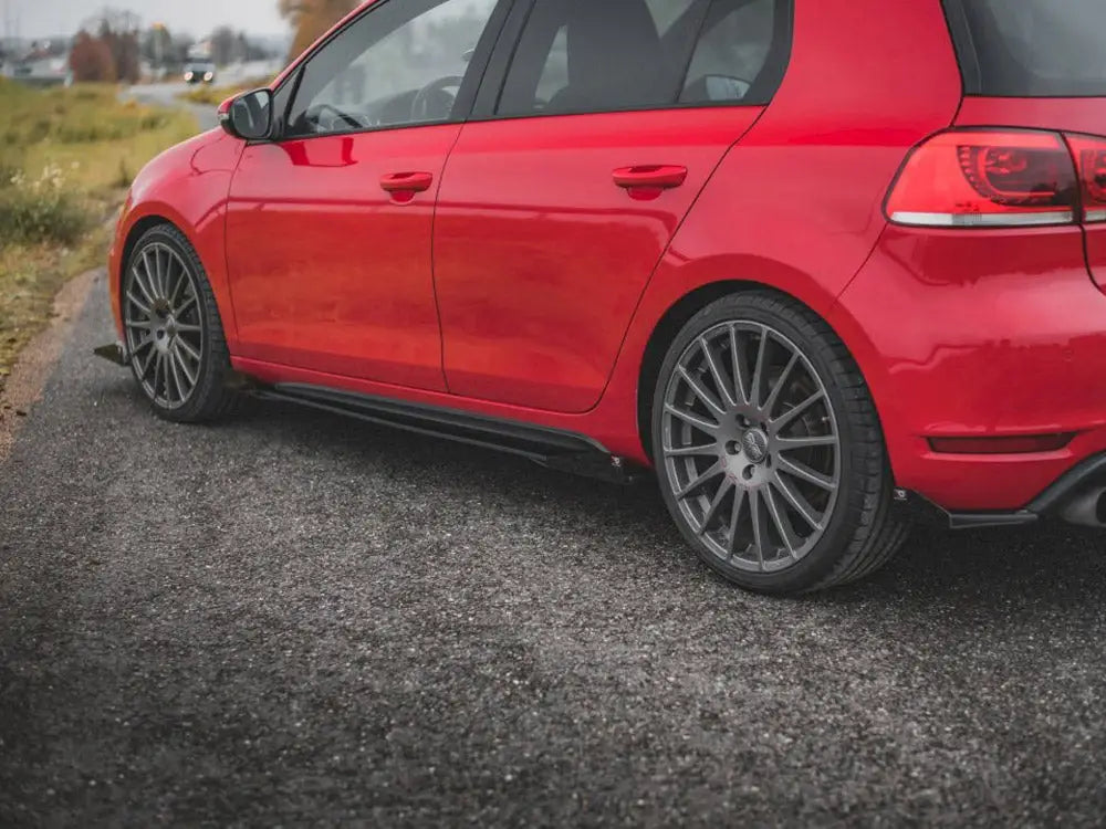 Maxton Design Racing Durability Side Skirts Diffusers +flaps Volkswagen Golf GTI MK6 09-12