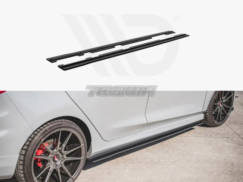 Maxton Design Racing Durability Side Skirts Diffusers Ford Fiesta MK8 ST ST-Line 2017-