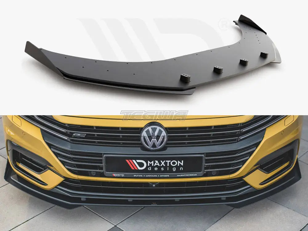 Maxton Design Maxton Racing Front Splitter +flaps Volkswagen Arteon R-line 2017-