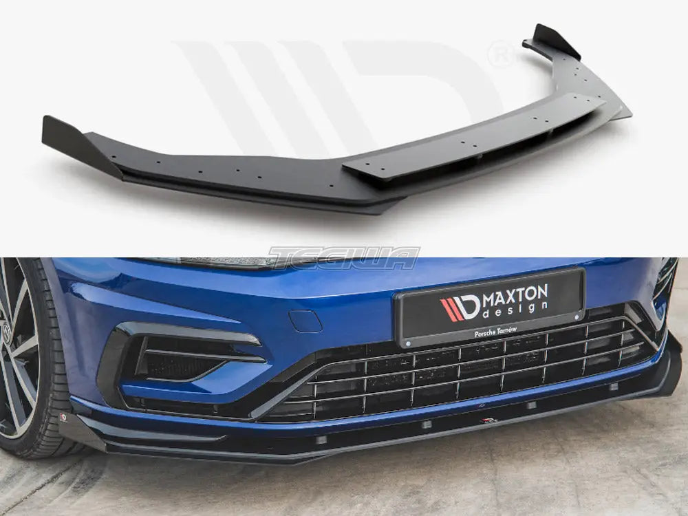 Maxton Design Maxton Racing Front Splitter + Flaps Volkswagen Golf 7 R Facelift 17-20