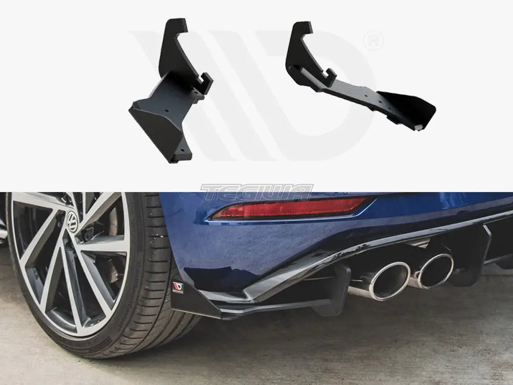 Maxton Design Maxton Racing Rear Side Splitters + Flaps Volkswagen Golf 7 R Facelift 17-20