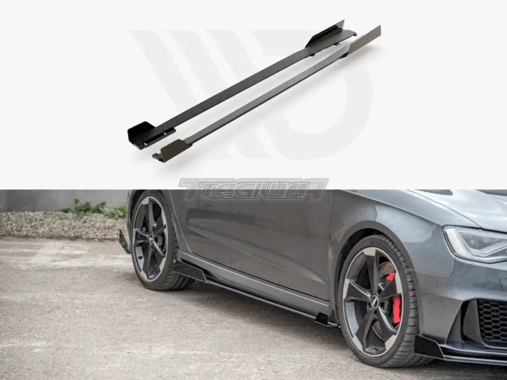 Maxton Design Maxton Racing Side Skirt Splitters +flaps Audi RS3 8V Sportback 15-16