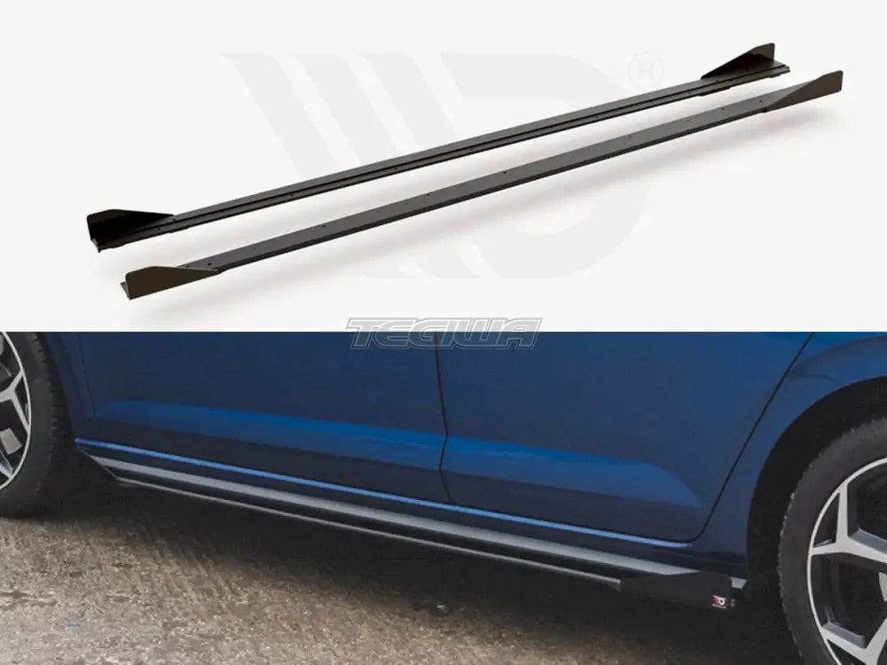 Maxton Design Maxton Racing Side Skirts Diffusers +flaps Volkswagen Polo GTI MK6 17-21