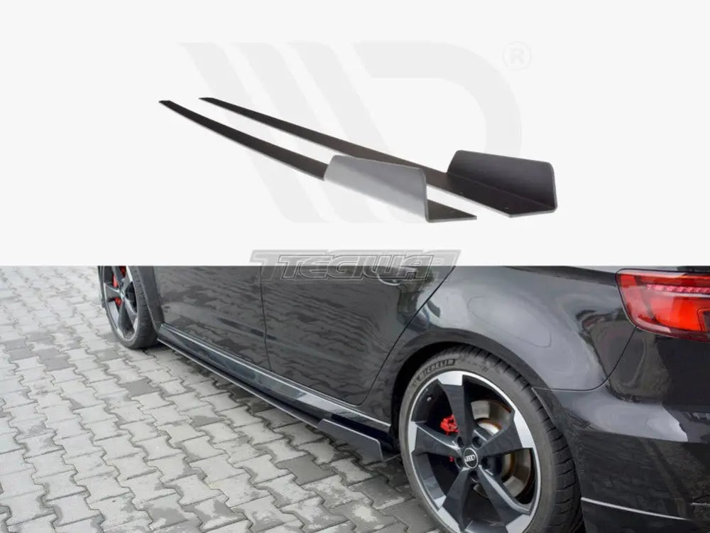 Maxton Design Racing Side Skirts Diffusers V.2 Audi RS3 8V Facelift Sportback 2017-20