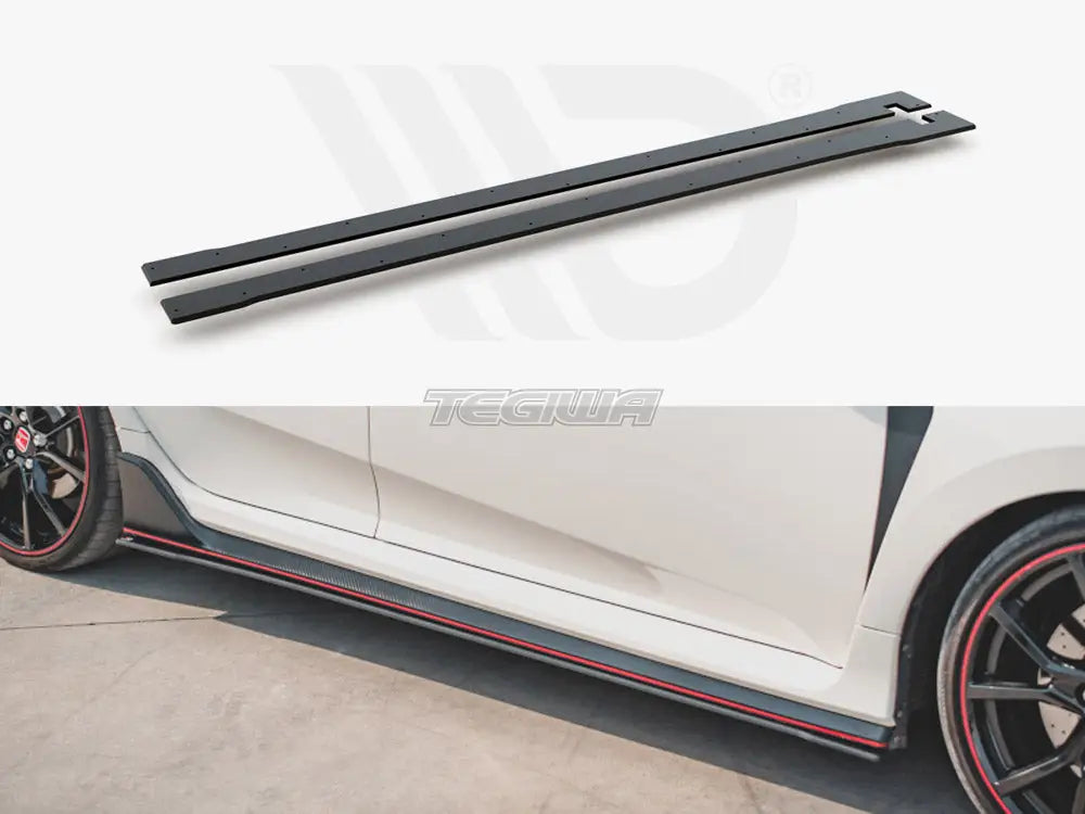 Maxton Design Maxton Racing Side Skirts Diffusers V2 Honda Civic X Type-r 2017-