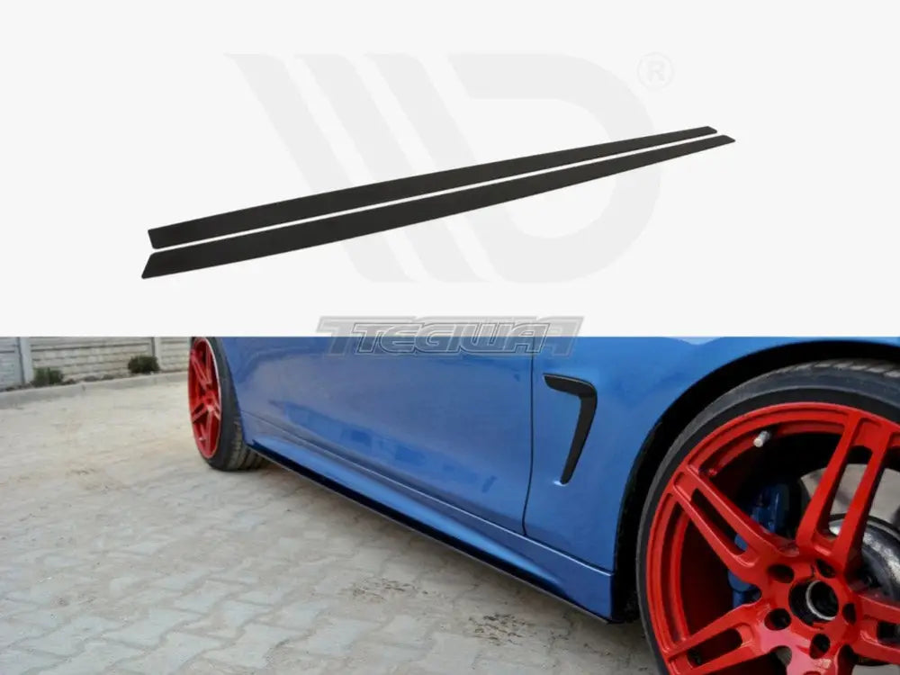 Maxton Design Racing Side Skirts Splitters BMW 4-Series F32 M-sport 13-16