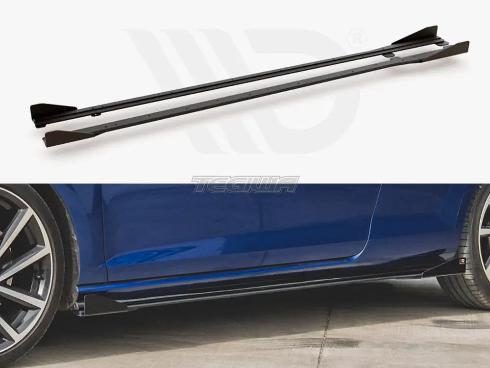 Maxton Design Maxton Racing Side Skirts Splitters + Flaps Volkswagen Golf 7 R Facelift 17-20