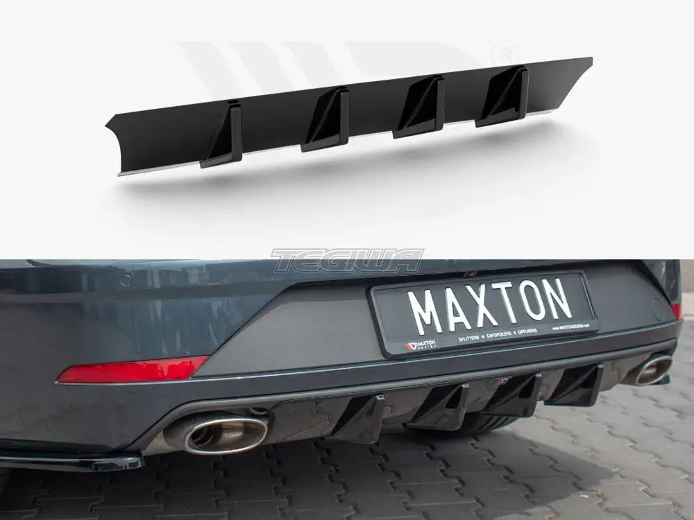 Maxton Design Rear Diffuser Seat Leon MK3 Cupra ST 2017-