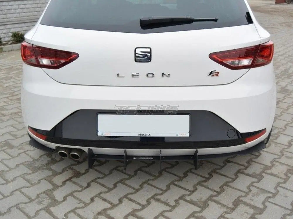 Maxton Design Rear Diffuser Seat Leon MK3 FR Hatchback 12-16