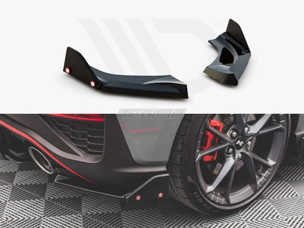 Maxton Design Rear Side Splitters +flaps V.1 Hyundai I30 N Hatchback MK3 Facelift 2020-