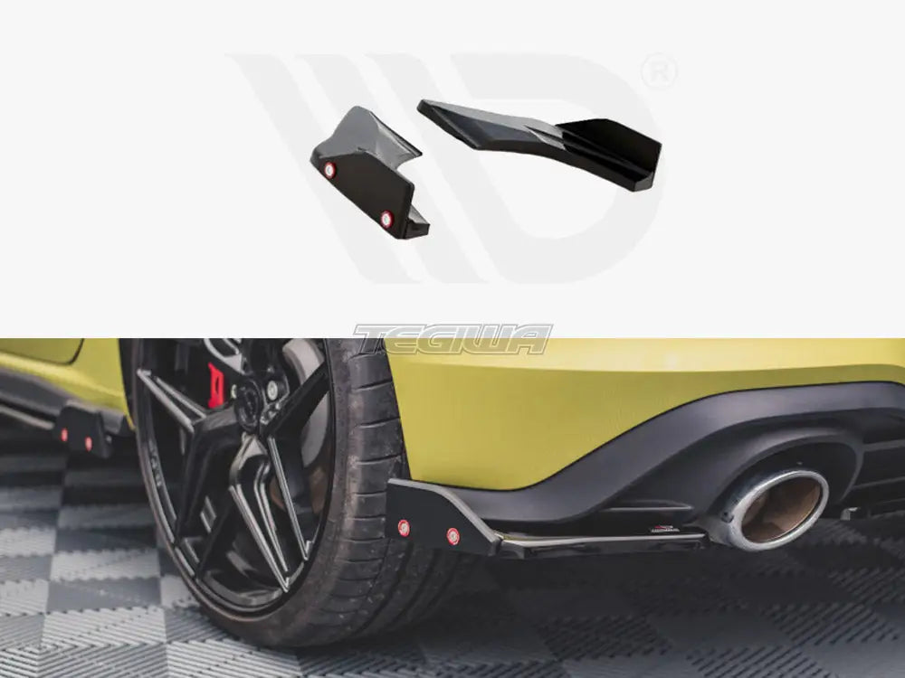 Maxton Design Rear Side Splitters +flaps V1 Volkswagen Golf 8 GTI Clubsport 20-