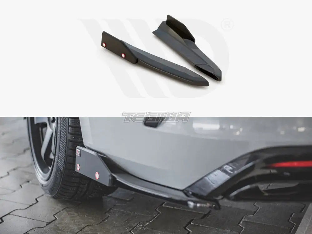 Maxton Design Rear Side Splitters +flaps V2 Skoda Octavia RS MK4 2020-